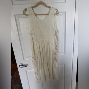 Anthropologie white midi dress